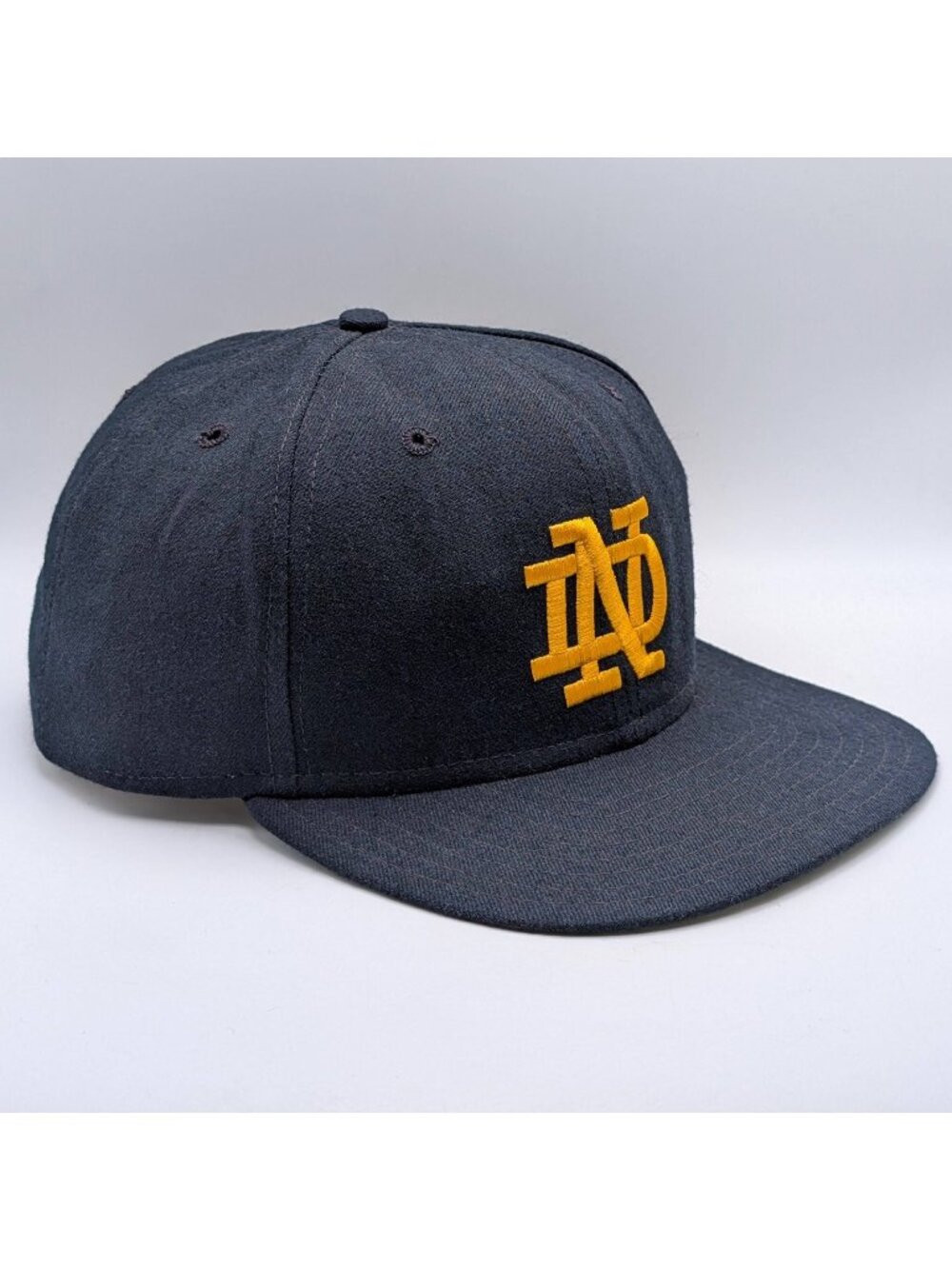 Notre Dame New Era Pro Model USA Made Snapback Hat Vintage Navy Blue XL NCAA 80s